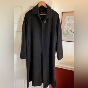 Authentic Christian Paris Dior Wool Satin Lined Coat Size 12/14 US